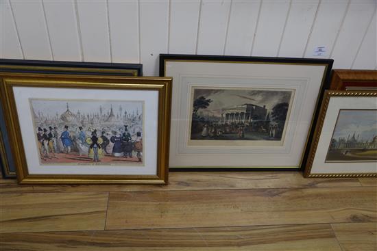 A collection of ten assorted Brighton prints: Royal Chain Pier, Brighton; Brighton New Church; Brighton Town Hall and Market, The Royal